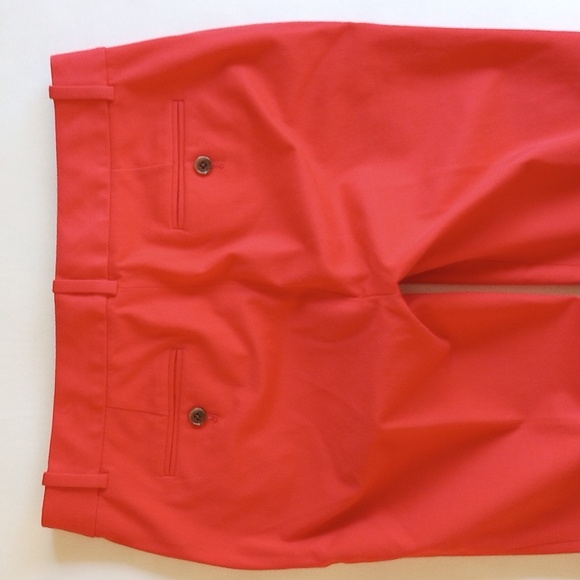 *50off3* J Crew Stretch Cotton Mid Rise Straight Leg Pants 2 Red - Picture 4 of 5